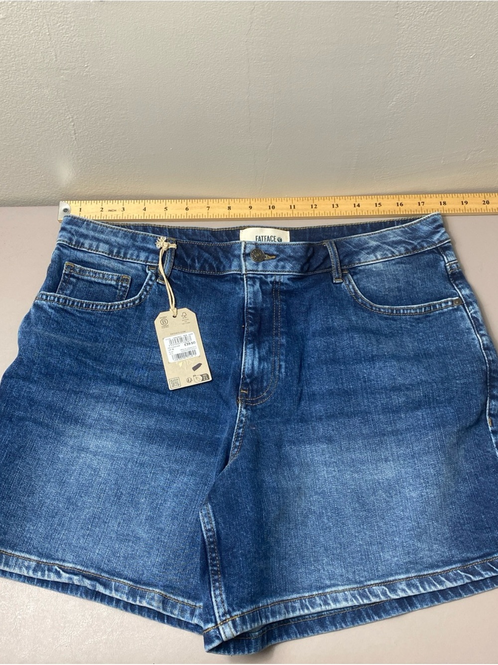 NWT FatFace Harlyn Denim Shorts UK 16 EU 44 US 12